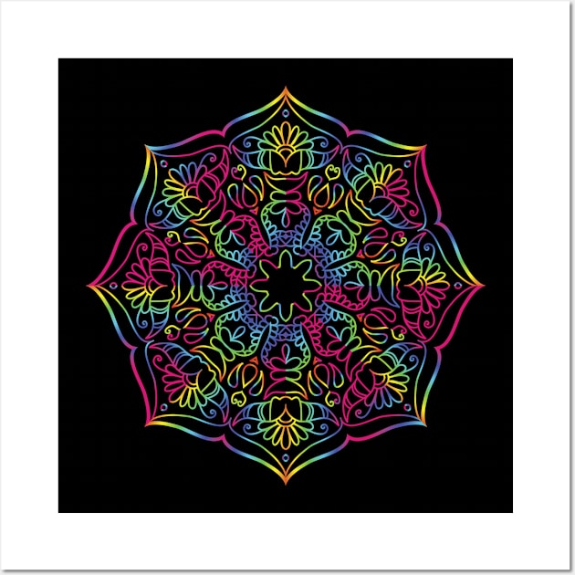 Mandala Rainbow 02594 Wall Art by krakkor